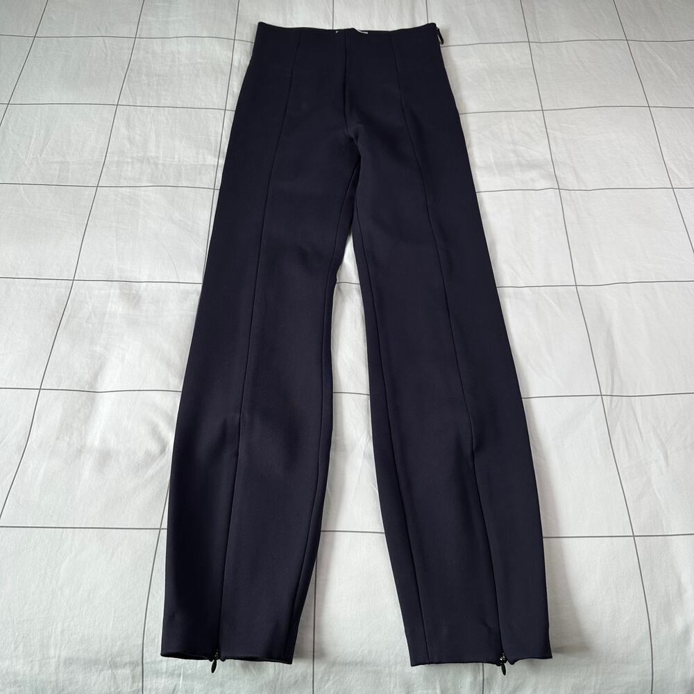 Good American Pants Womens 0 Navy Blue Ponte Knit Boss Stretch High Rise Skinny - Picture 2 of 13